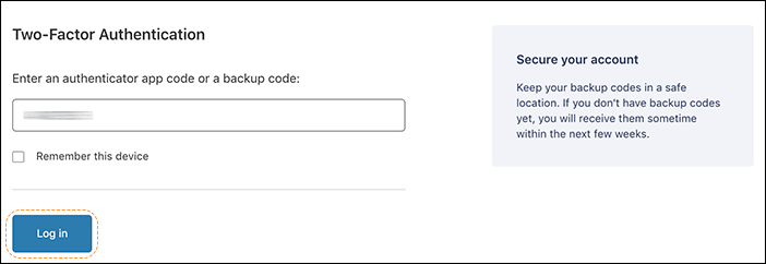 旧URL： https://support.cloudflare.com/hc/article_attachments/360038176971/2FA_backup_code_login_annontated.png Article IDs: 200167906 | Securing user access with two-factor authentication (2FA)