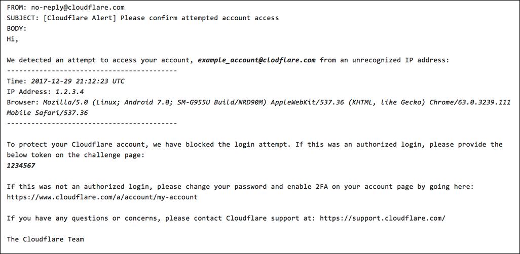 Ancienne URL : https://support.cloudflare.com/hc/article_attachments/360035322751/account_access_email.png
ID de l&rsquo;article : 115003614752 | Authentification multifacteur par e-mail
